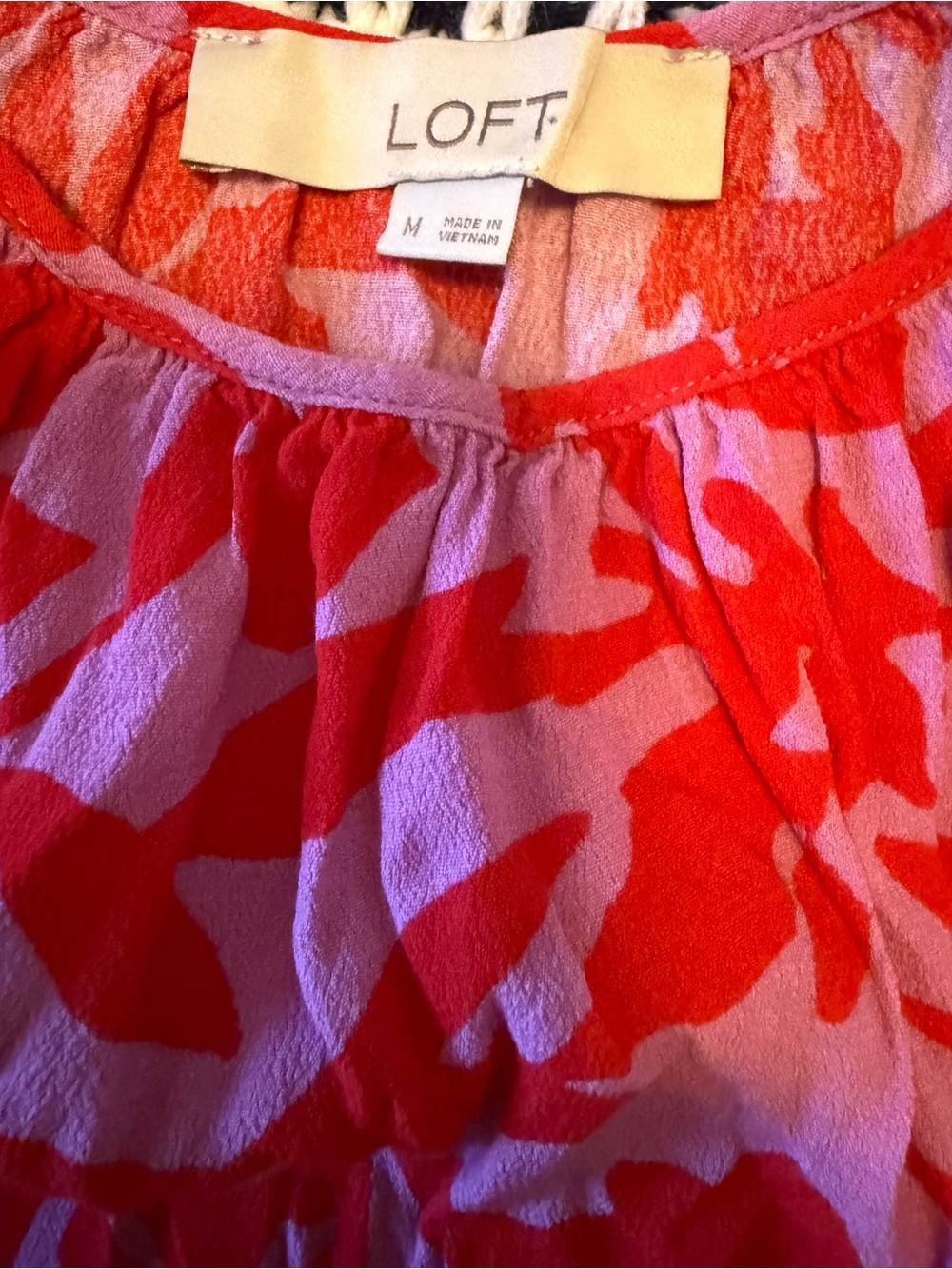 LOFT Pink & Red Floral Maxi Sundress Size Medium - Picture 8 of 9